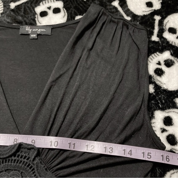 LILY MORGAN Black jersey maxi dress ~ Boho goth SMALL MEDIUM sleeveless sundress - Picture 8 of 15